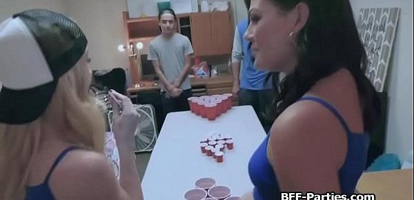  From beer pong to hot orgy at the dorm